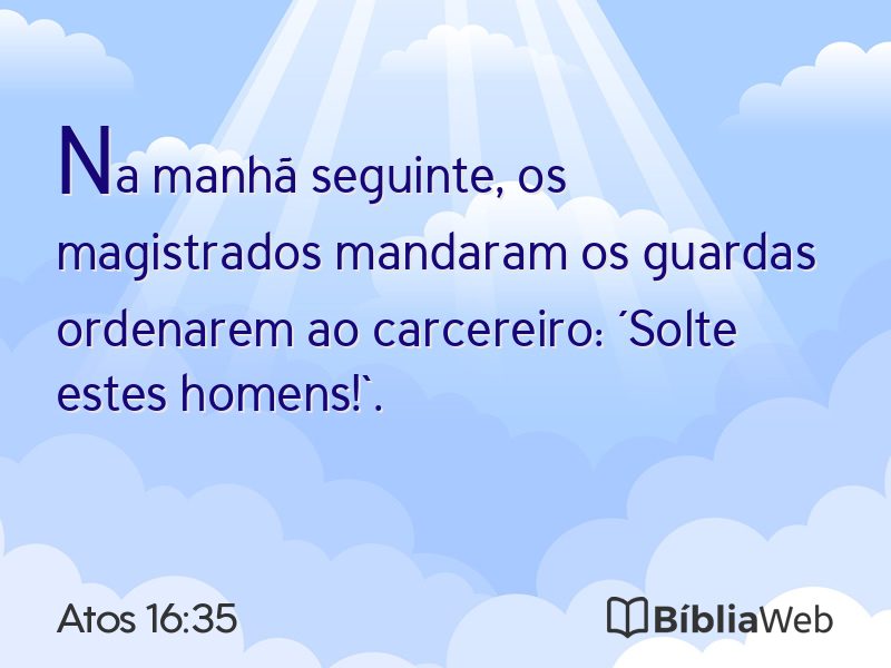 Atos 16:35 em imagem para compartilhar