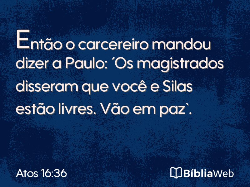 Atos 16:36 em imagem para compartilhar