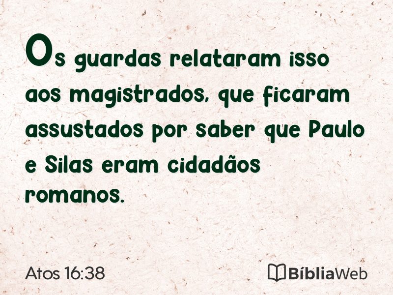 Atos 16:38 em imagem para compartilhar
