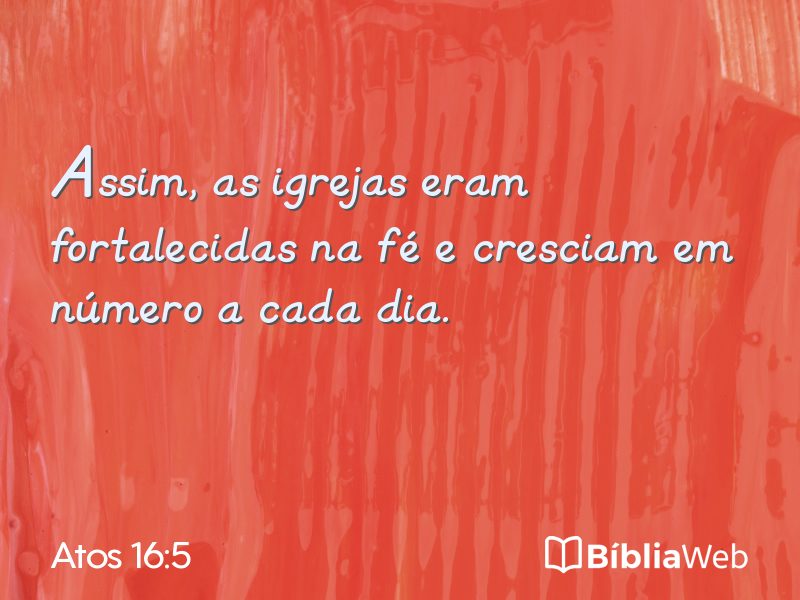 Atos 16:5 em imagem para compartilhar