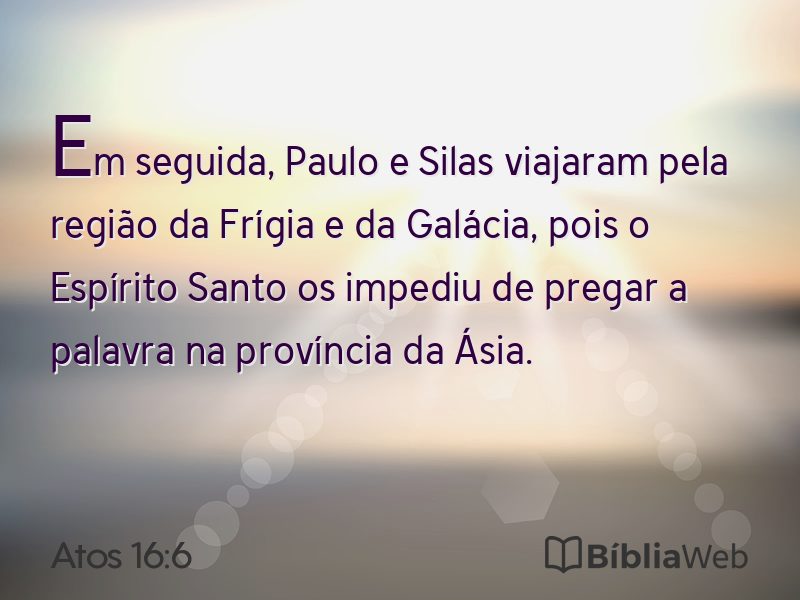Atos 16:6 em imagem para compartilhar