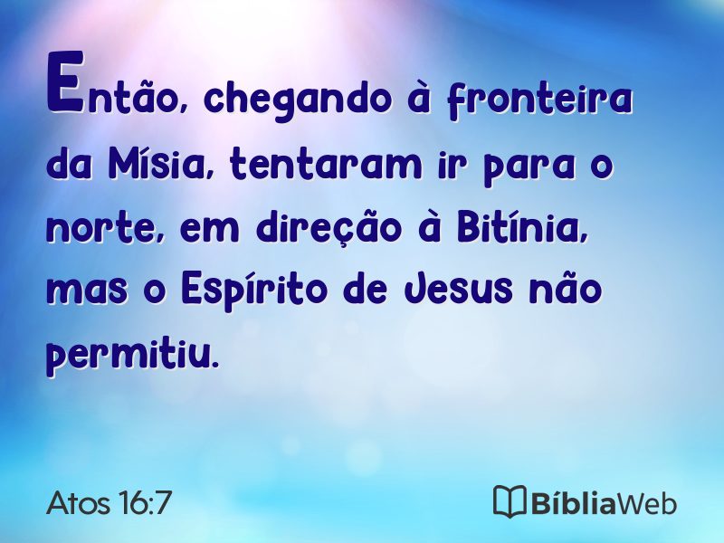 Atos 16:7 em imagem para compartilhar
