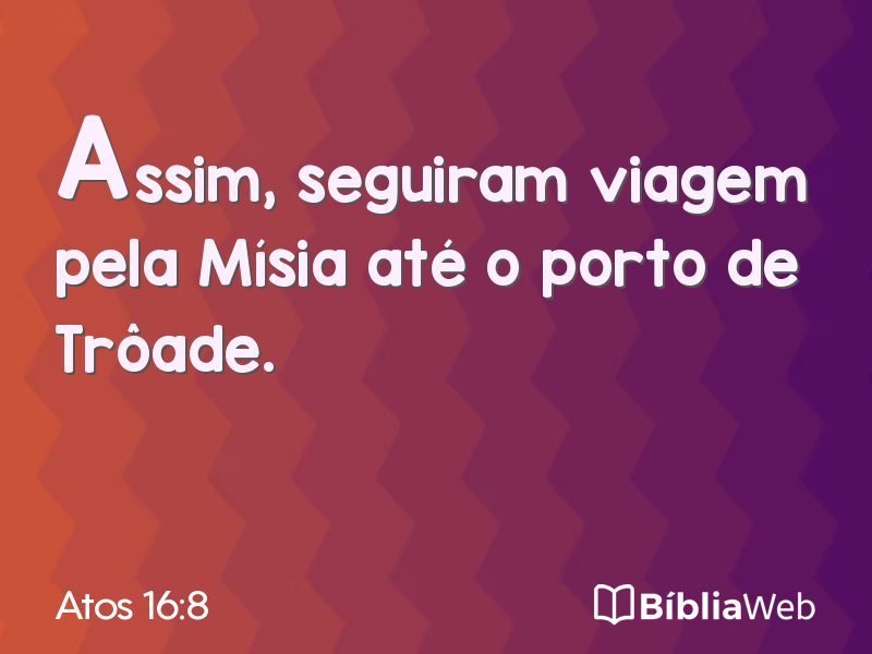 Atos 16:8 em imagem para compartilhar