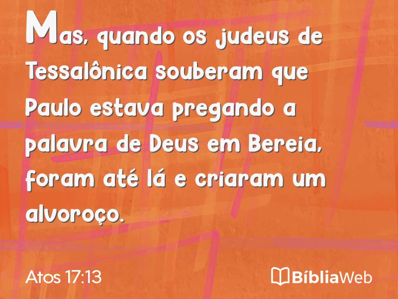 Atos 17:13 em imagem para compartilhar