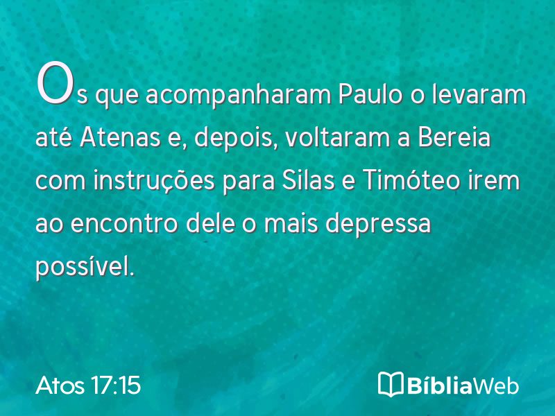 Atos 17:15 em imagem para compartilhar