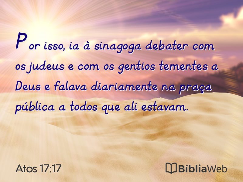 Atos 17:17 em imagem para compartilhar