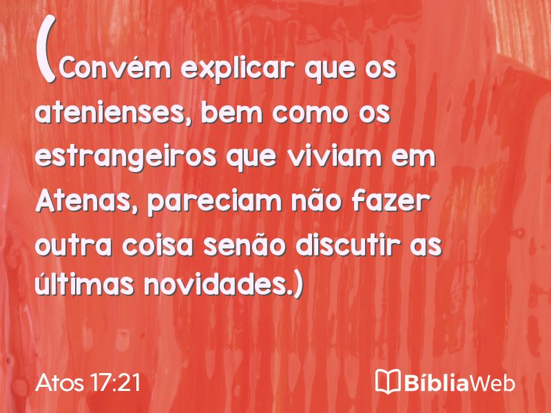 Atos 17:21 em imagem para compartilhar