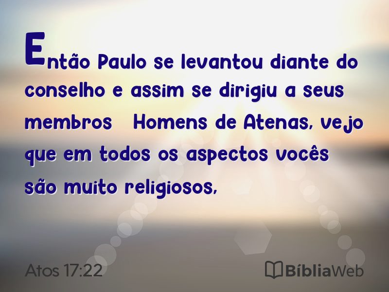 Atos 17:22 em imagem para compartilhar