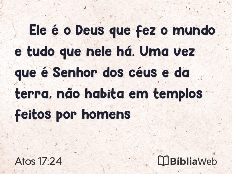 Atos 17:24 em imagem para compartilhar