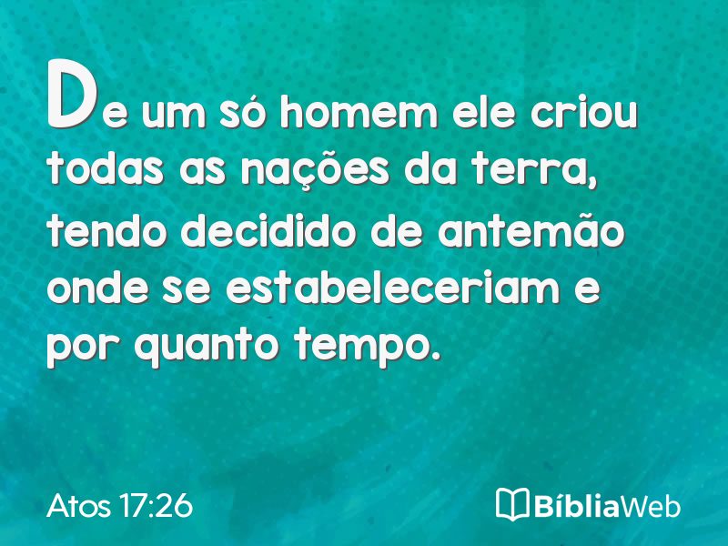 Atos 17:26 em imagem para compartilhar