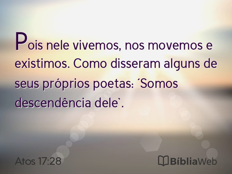 Atos 17:28 em imagem para compartilhar