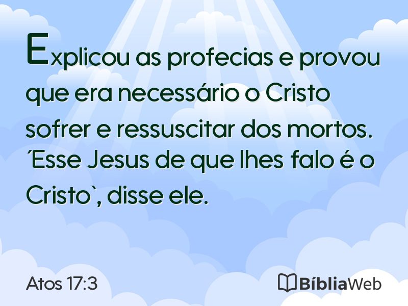 Atos 17:3 em imagem para compartilhar