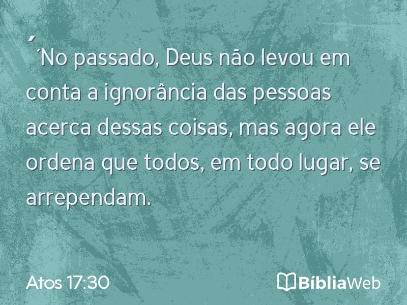 Atos 17:30 em imagem para compartilhar
