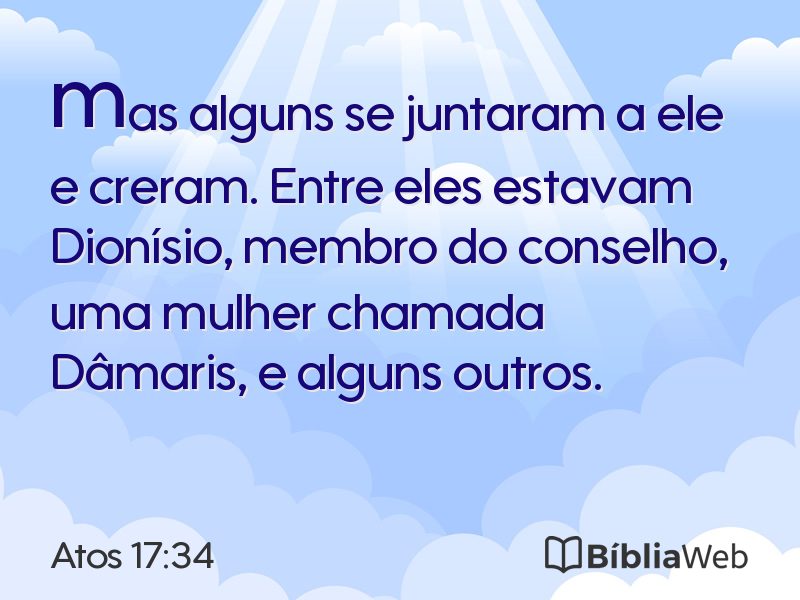 Atos 17:34 em imagem para compartilhar