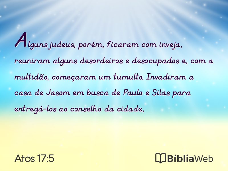 Atos 17:5 em imagem para compartilhar