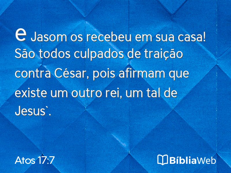 Atos 17:7 em imagem para compartilhar