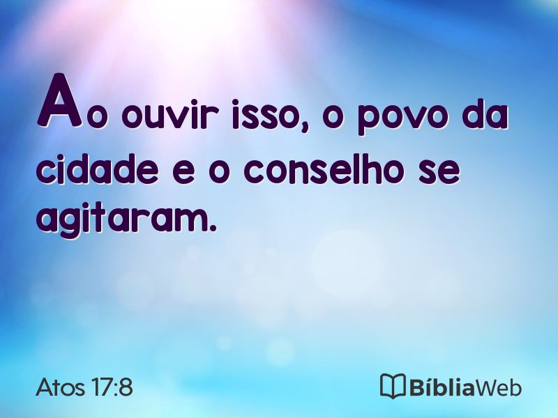 Atos 17:8 em imagem para compartilhar