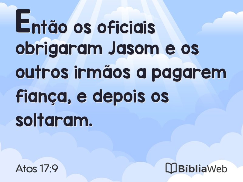 Atos 17:9 em imagem para compartilhar