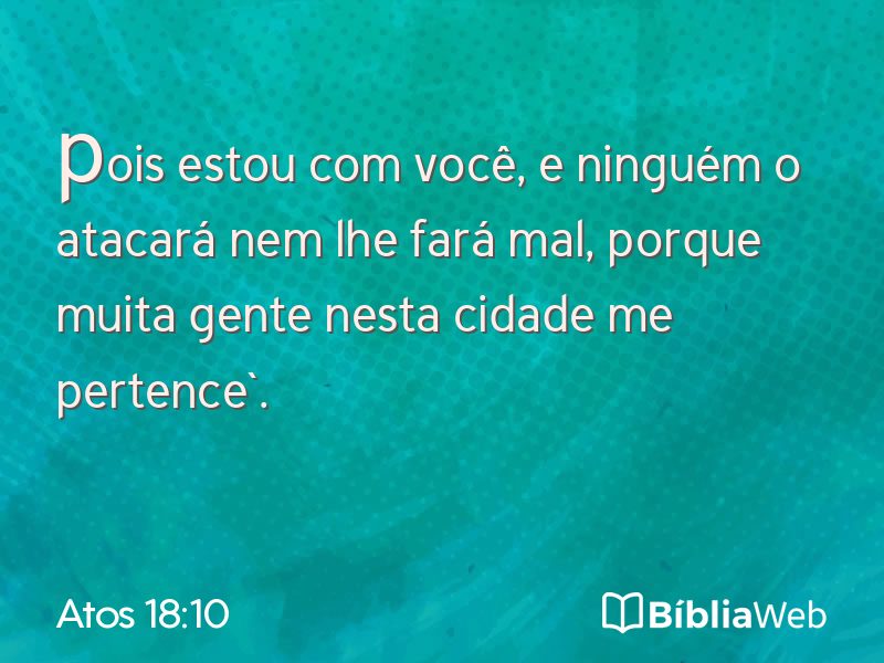 Atos 18:10 em imagem para compartilhar
