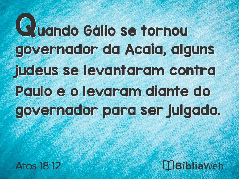 Atos 18:12 em imagem para compartilhar