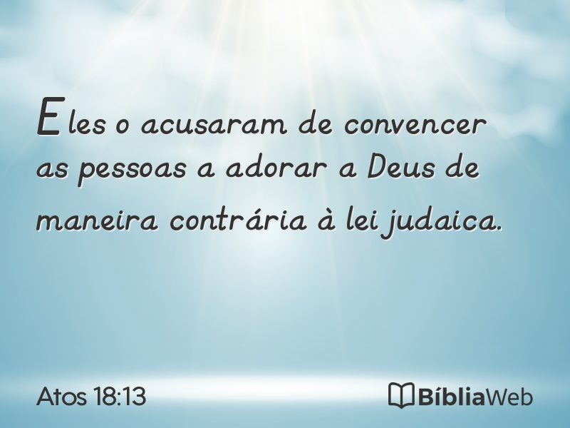 Atos 18:13 em imagem para compartilhar