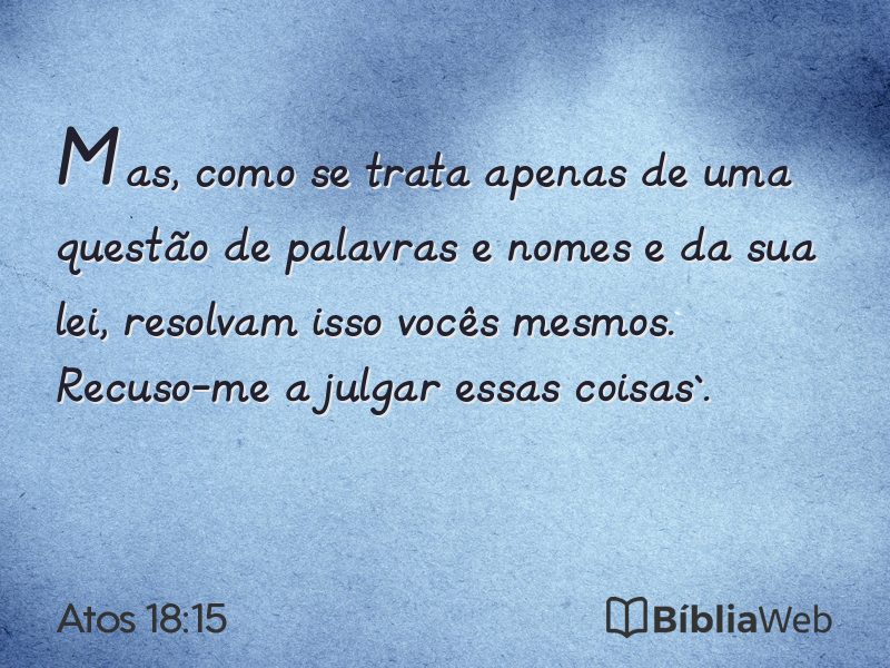 Atos 18:15 em imagem para compartilhar
