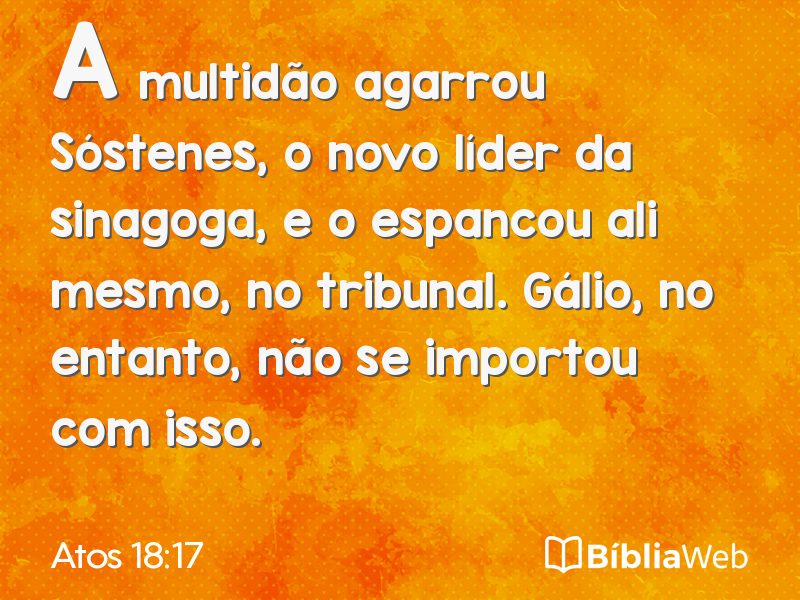 Atos 18:17 em imagem para compartilhar