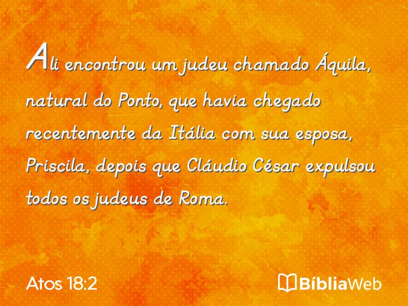 Atos 18:2 em imagem para compartilhar