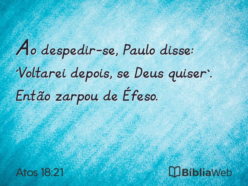 Atos 18:21 em imagem para compartilhar