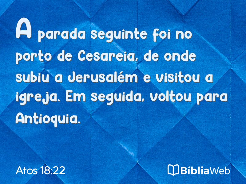 Atos 18:22 em imagem para compartilhar