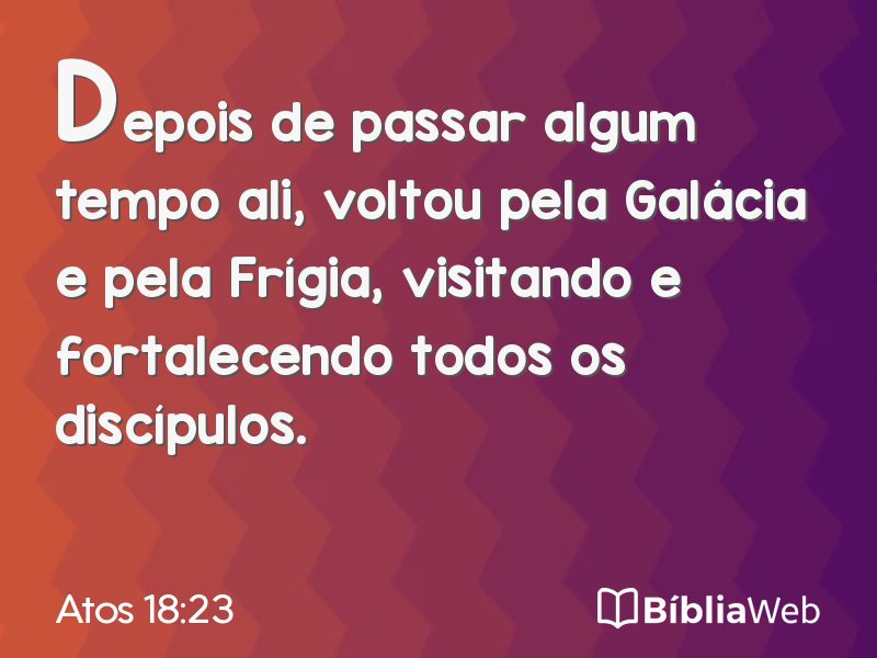 Atos 18:23 em imagem para compartilhar