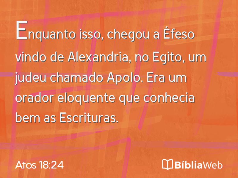 Atos 18:24 em imagem para compartilhar