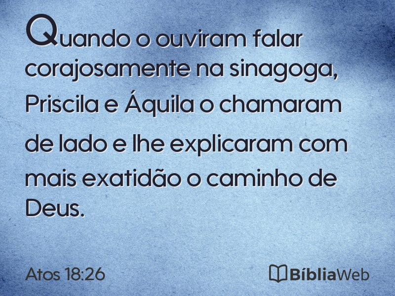 Atos 18:26 em imagem para compartilhar