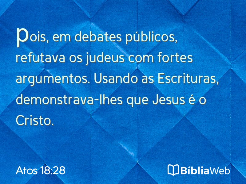 Atos 18:28 em imagem para compartilhar