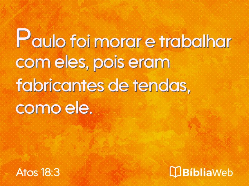 Atos 18:3 em imagem para compartilhar