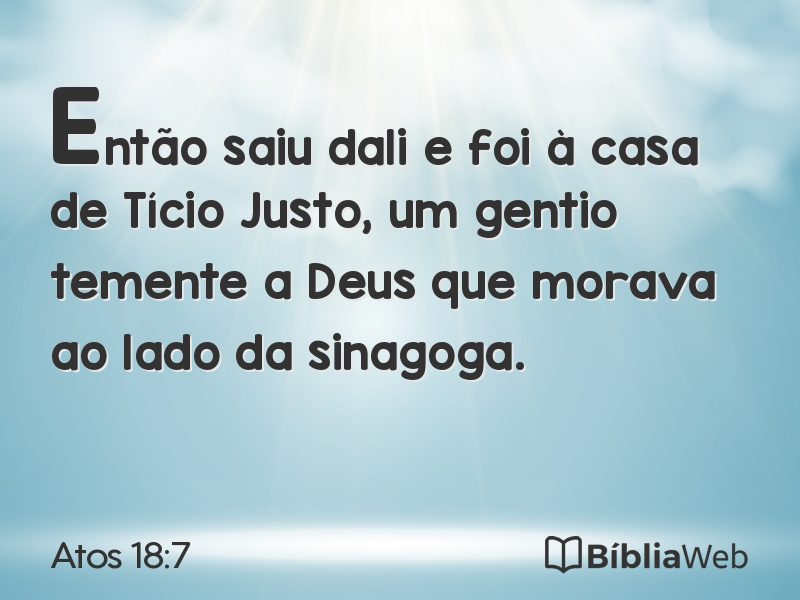 Atos 18:7 em imagem para compartilhar