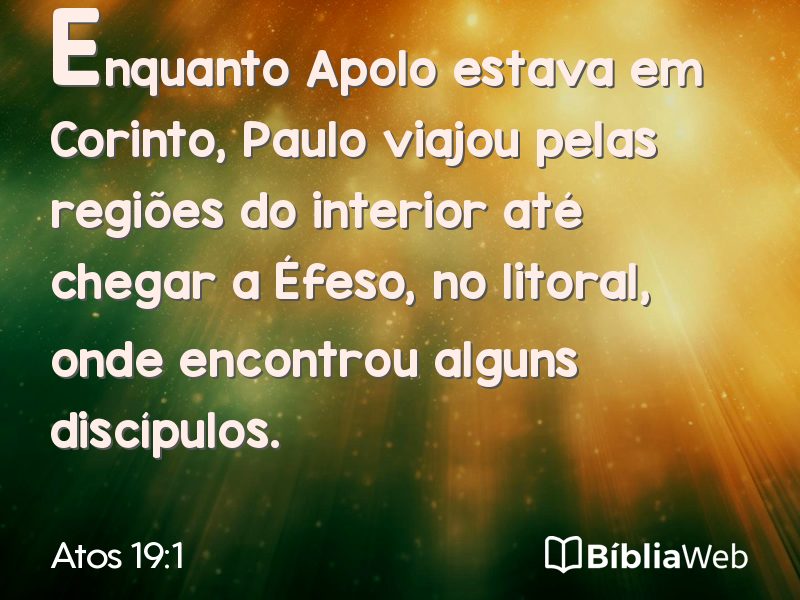 Atos 19:1 em imagem para compartilhar
