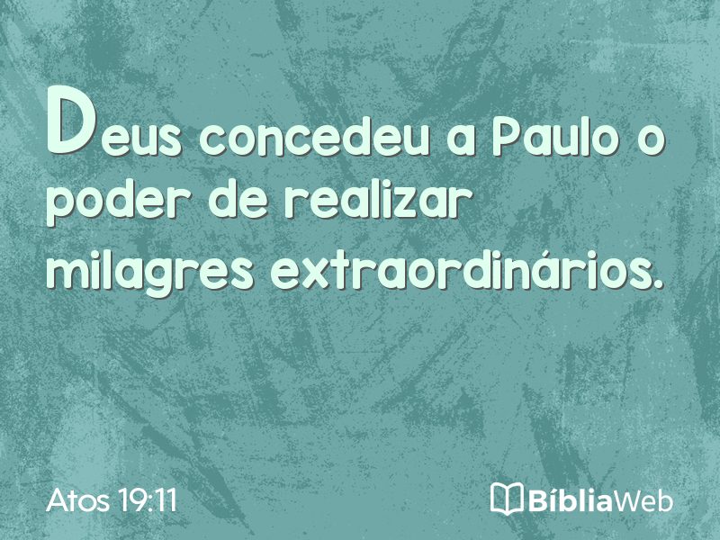 Atos 19:11 em imagem para compartilhar