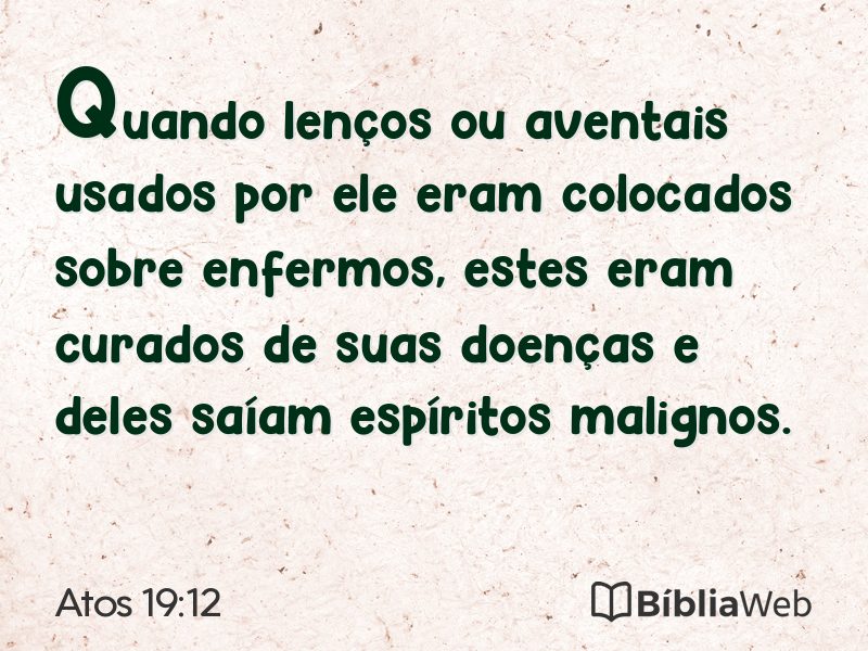 Atos 19:12 em imagem para compartilhar