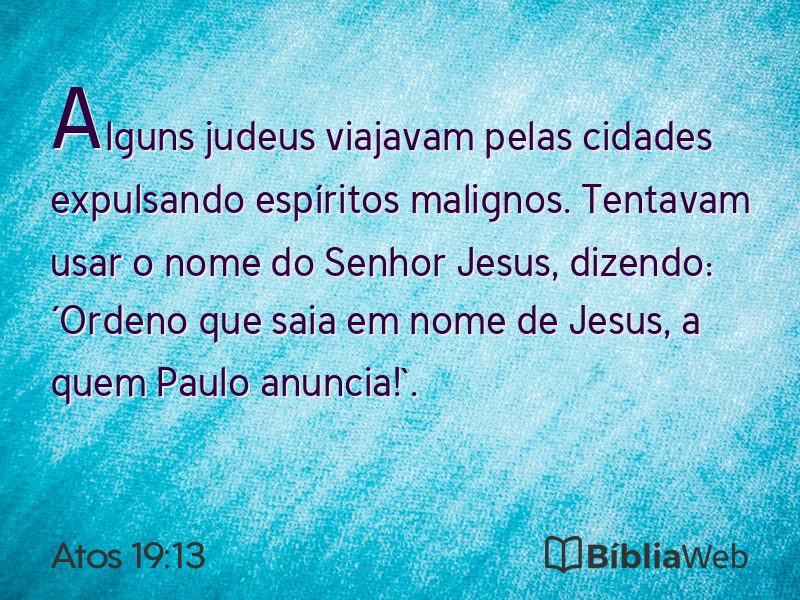 Atos 19:13 em imagem para compartilhar