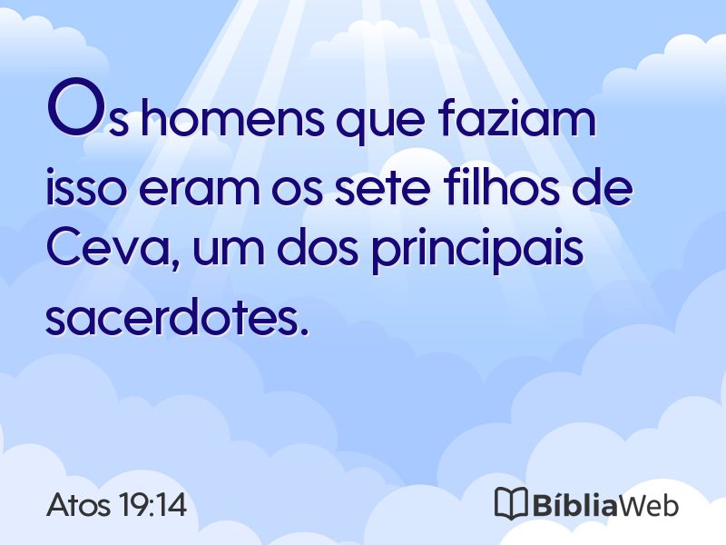 Atos 19:14 em imagem para compartilhar