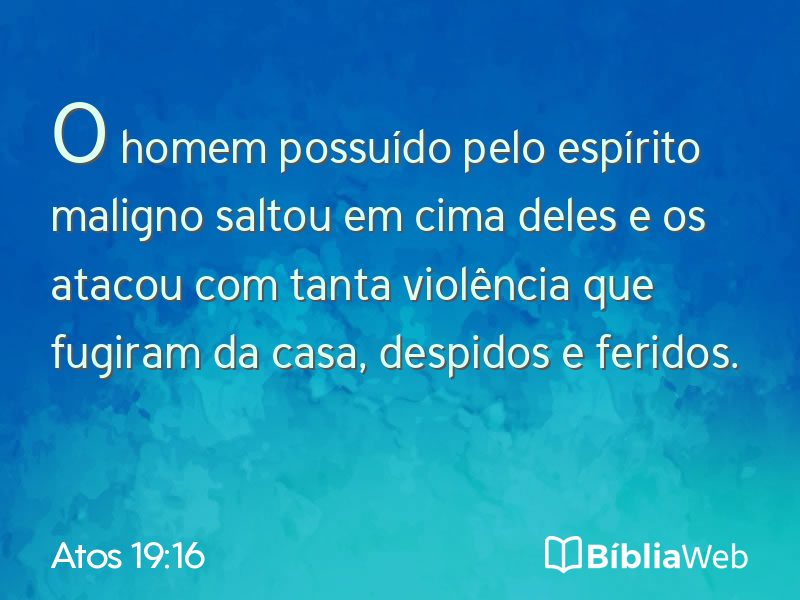 Atos 19:16 em imagem para compartilhar