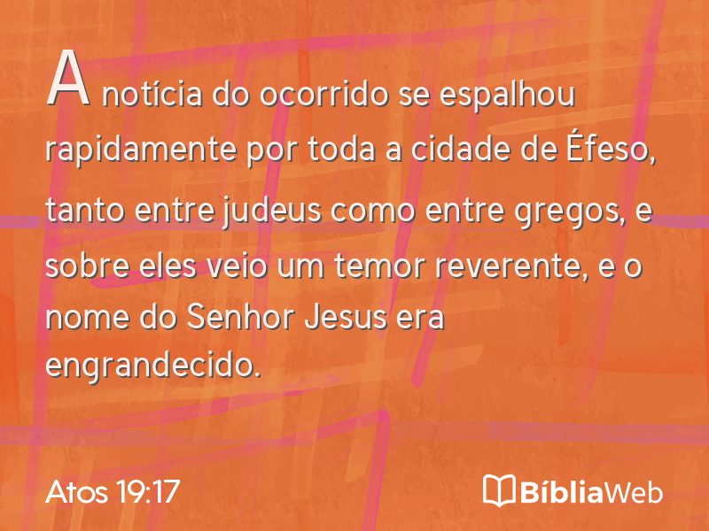 Atos 19:17 em imagem para compartilhar