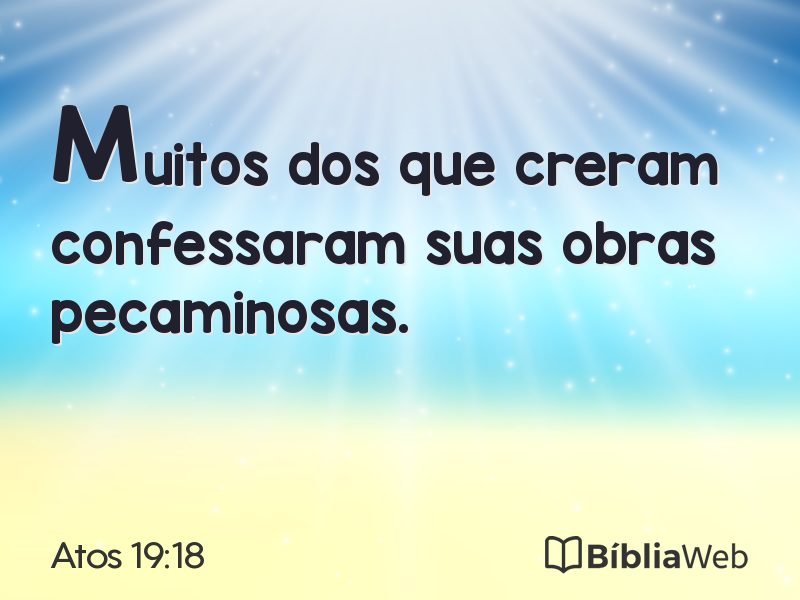 Atos 19:18 em imagem para compartilhar