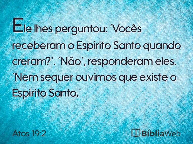 Atos 19:2 em imagem para compartilhar