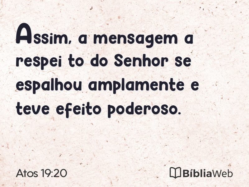 Atos 19:20 em imagem para compartilhar