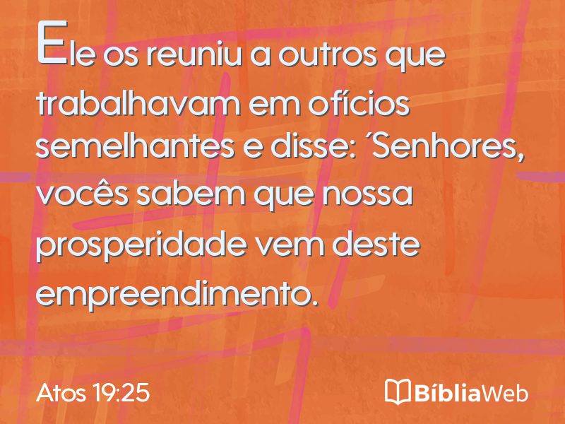 Atos 19:25 em imagem para compartilhar