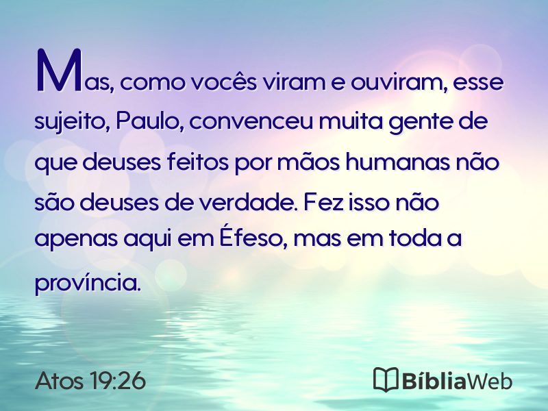 Atos 19:26 em imagem para compartilhar