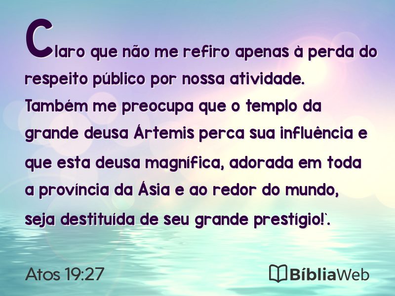 Atos 19:27 em imagem para compartilhar