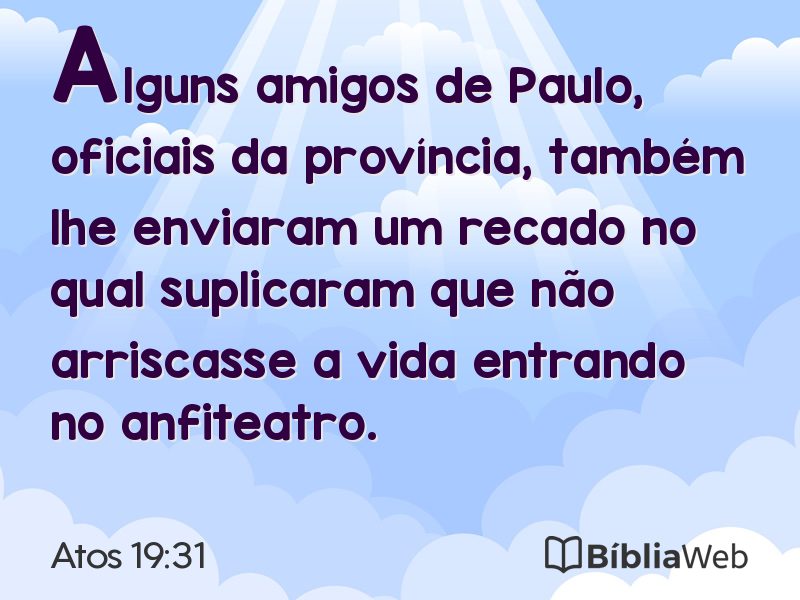 Atos 19:31 em imagem para compartilhar
